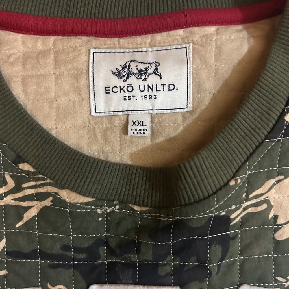 Ecko Unltd brand quilted camo sweatshirt "BEAST" graphic size xxl mens - Picture 3 of 8